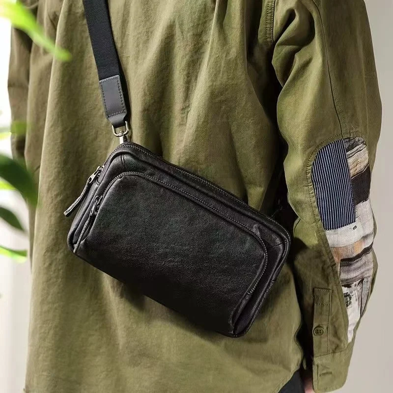 Сумка-мессенджер wmnuo Мужская через плечо брендовая сумочка кросс-боди из