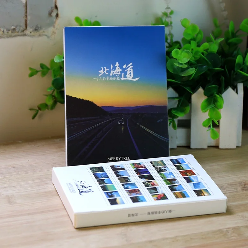 

30 Pcs/box Creative Art Photography Landscape Blessing Greeting Card Postcard, DIY Message Decoration Card