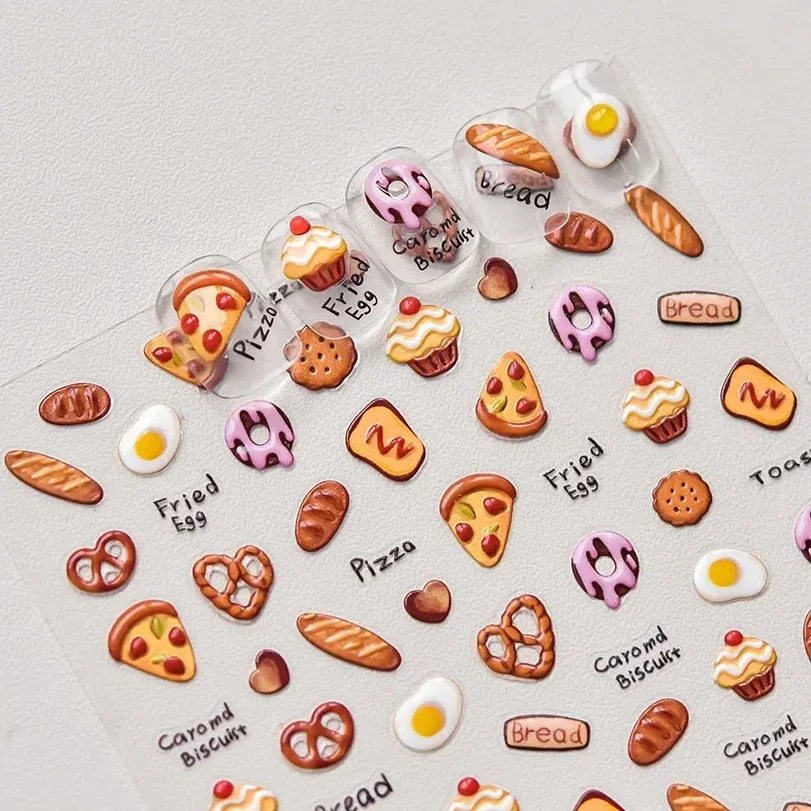 Милые жареные яйца Пончик пицца торты искусственная еда медведь собака кошка