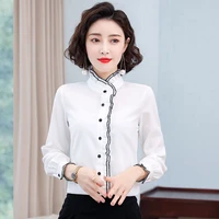 womens fashion shirt spring autumn korean version plus size side of fungus womens office clothing jacket coat solid color grace