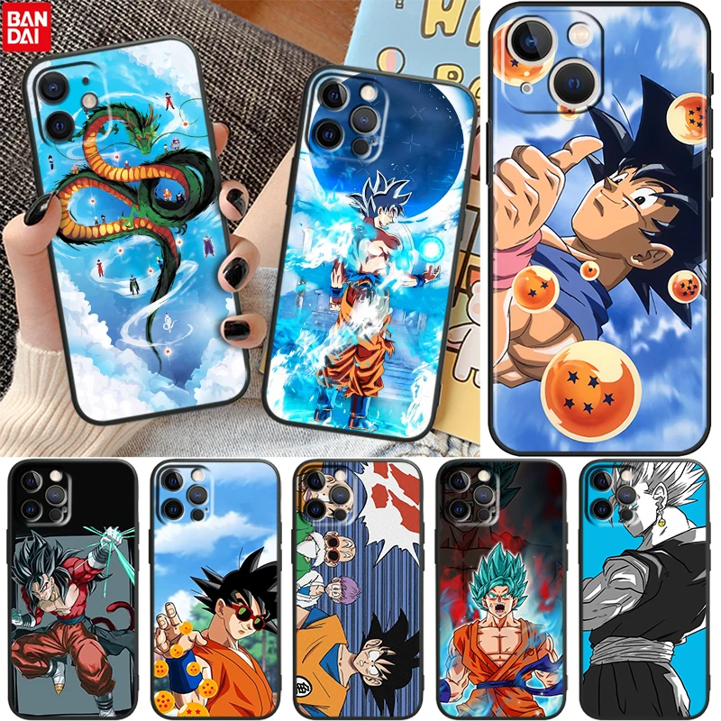 

Anime Fashion Dragon Ball Z For Apple iPhone 13 12 11 Pro Max Mini XS Max X XR 6 7 8 Plus 5S SE 2020 TPU Soft Black Phone Case