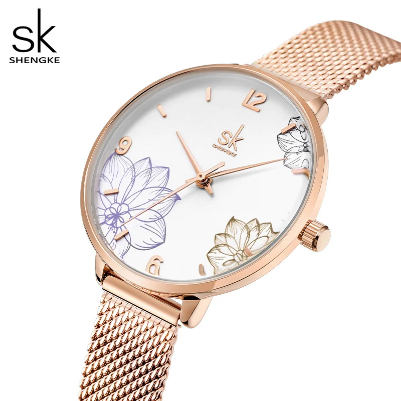 

Ladies Shengke SK Fashion Watches For Women Luxury Quartz Relogio Feminino Female Montre Reloj Mujer Zegarek Damski Dropshipping