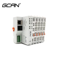 gcan plc plc controller supports oem ip grade 20 analog io signal 64input output with expandable io modules
