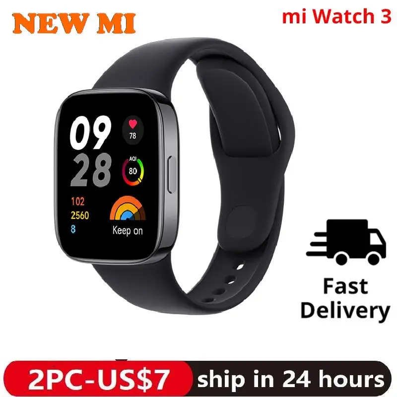 

[World Premiere] Global Version NEW MI Watch 3 Smart Watch 1.75" AMOLED Up to 12 days of battery life 5ATM Bluetooth Phone Call