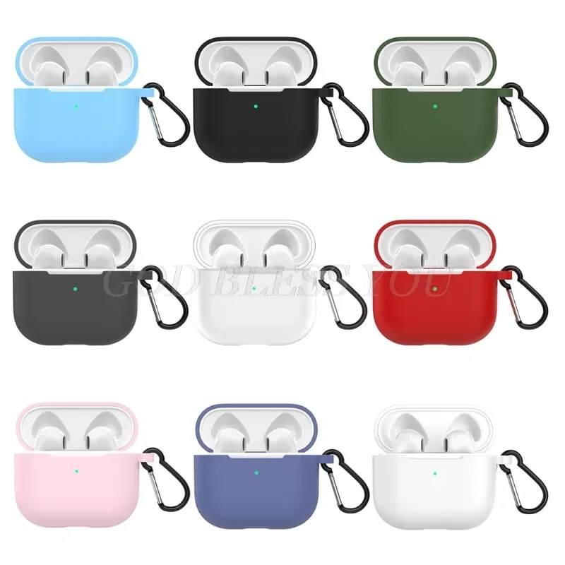 

Soft Silicone Protective Cases Bluetooth Wireless Waterproof Earphone Cover For -AirPods Pro 4 mini Charging Box Bags