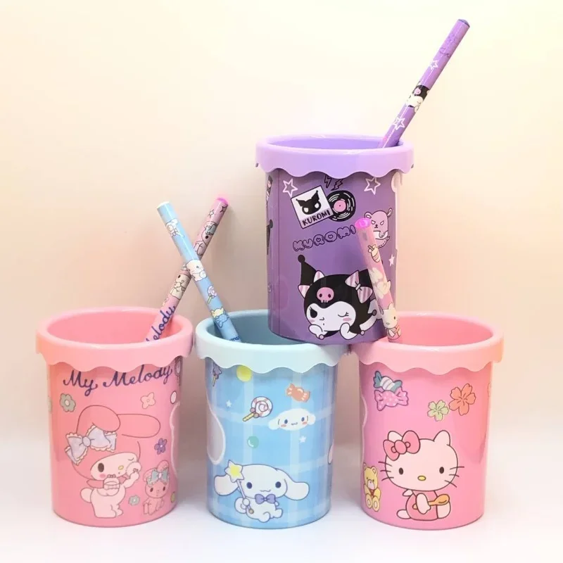 Держатель для ручек Sanrio с героями мультфильмов ведро хранения Kuromi Hello Kitty милое