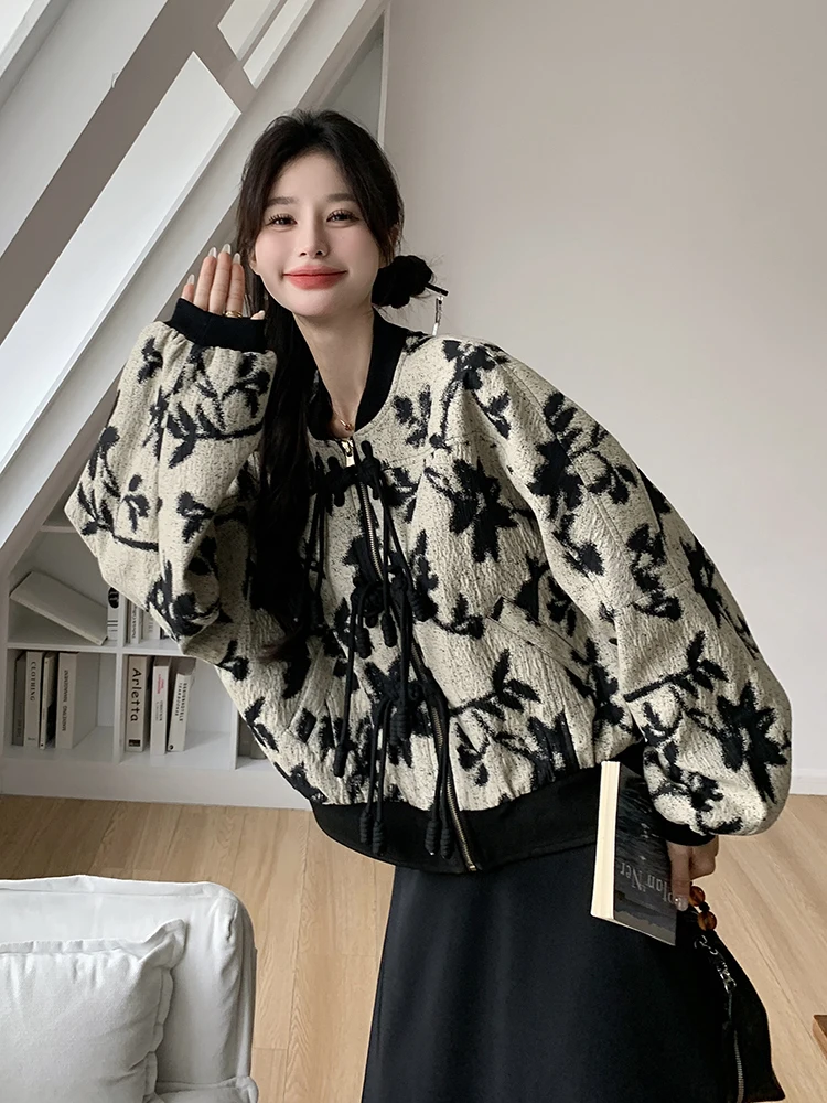 Новая китайская бейсбольная форма с пряжкой и кисточками в национальном стиле