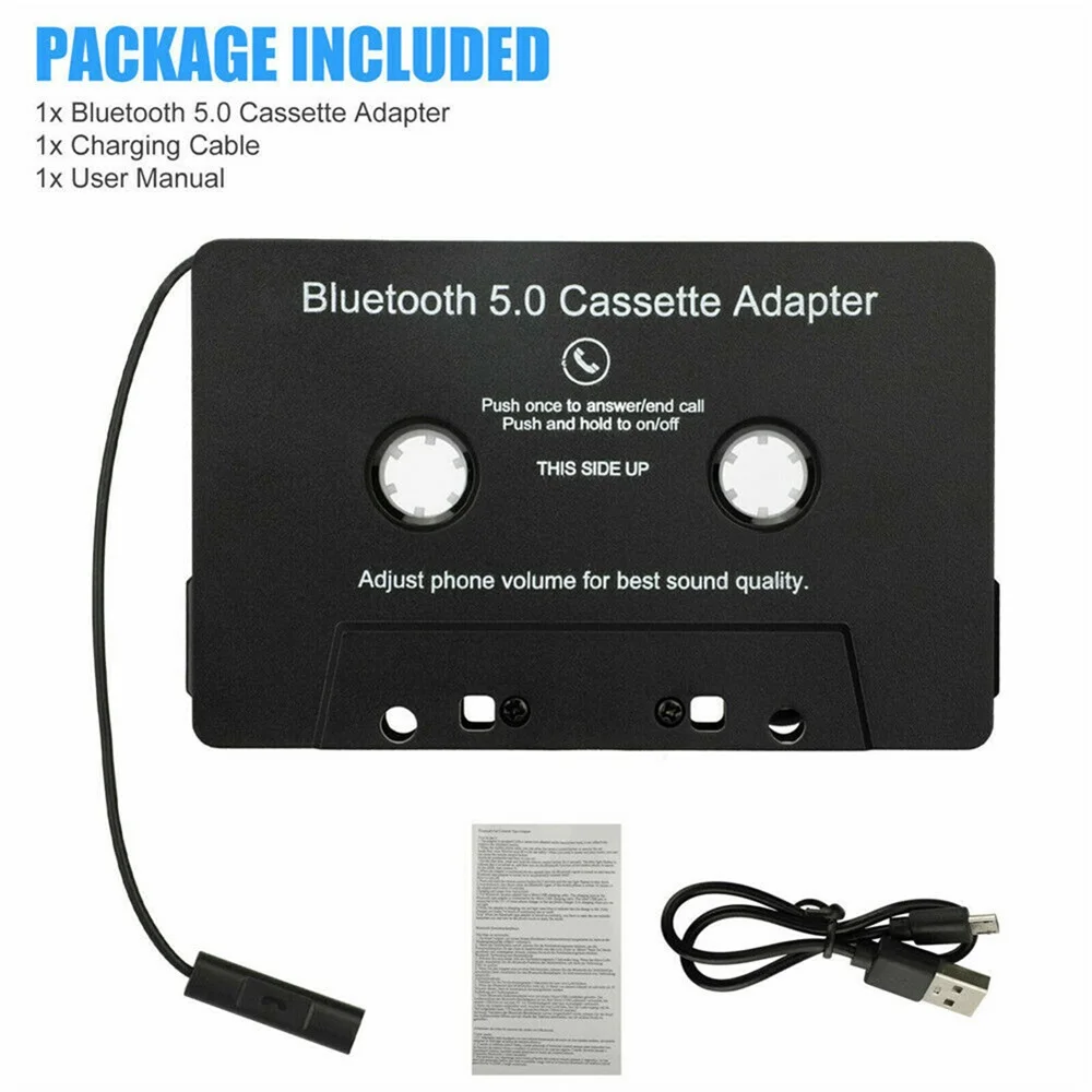 Universal Cassette Bluetooth 5.0 Adapter Converter Car Tape Audio Cassette For Stereo Music Adapter Cassette With Mic images - 6