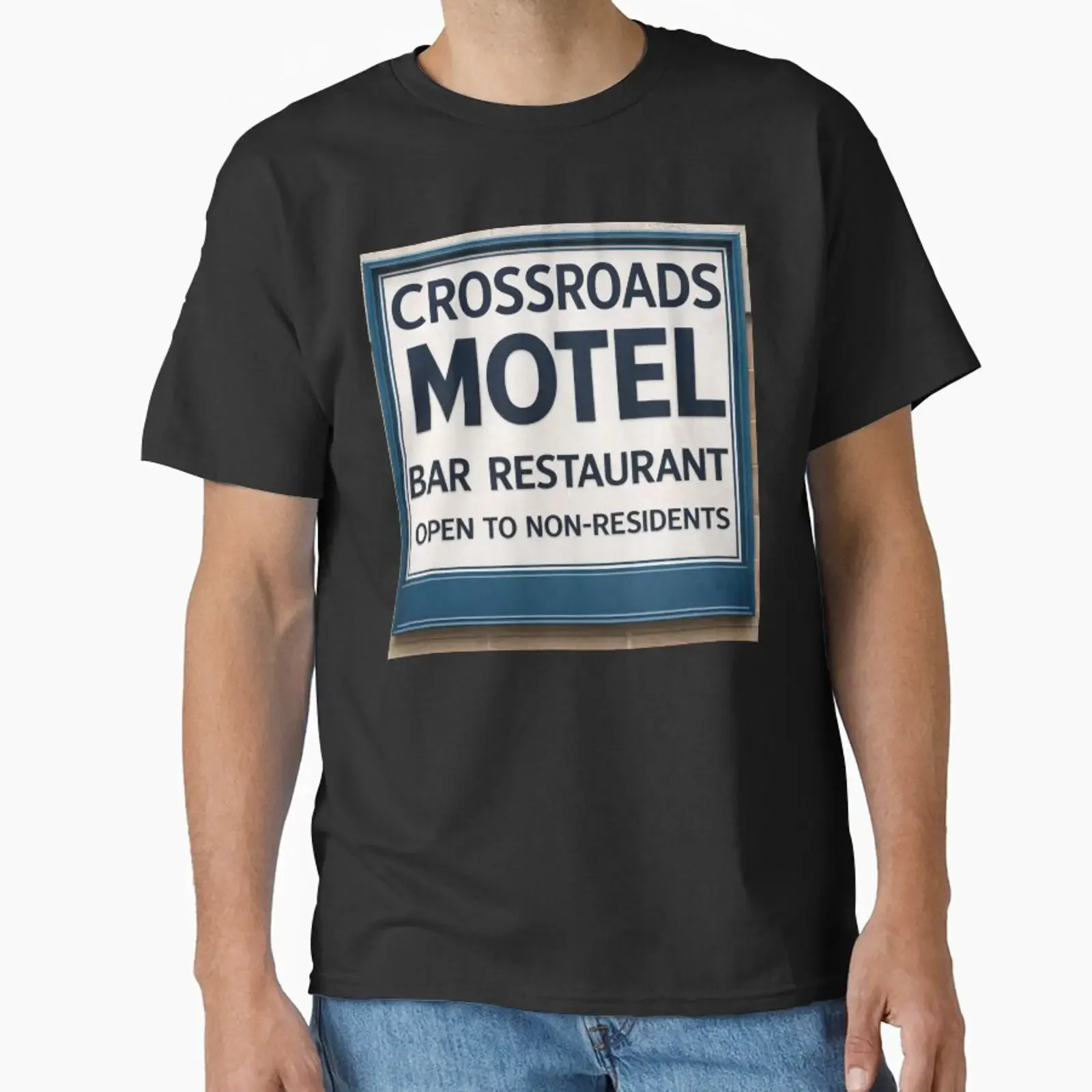 Фото Футболка с культовым логотипом Crossroads Classic, винтажная, с эффектом потертости, для повседневной носки, мягкая, дышащая, удобная, стильная. №1