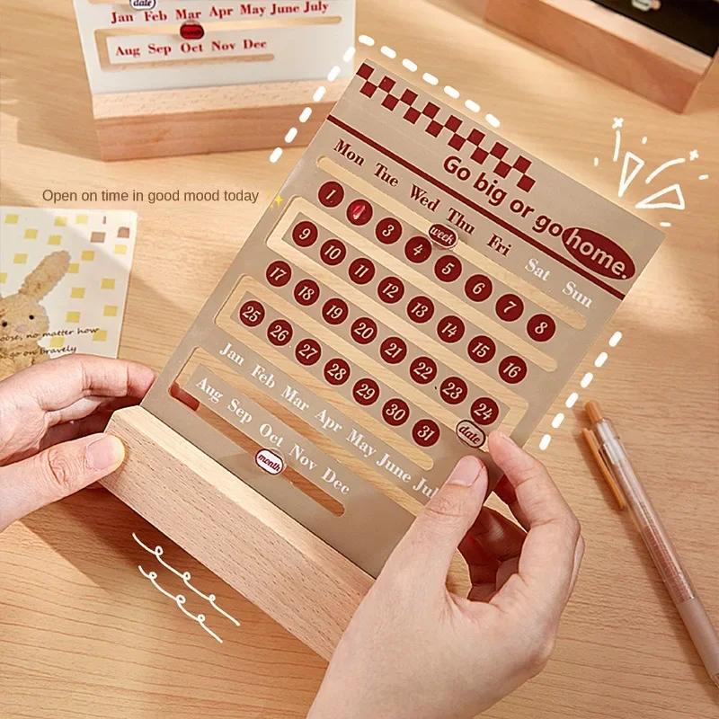 

Прозрачный акриловый Настольный календарь, креативный ежедневник, декоративный Планер для рабочего стола, декоративное украшение для рабочего стола