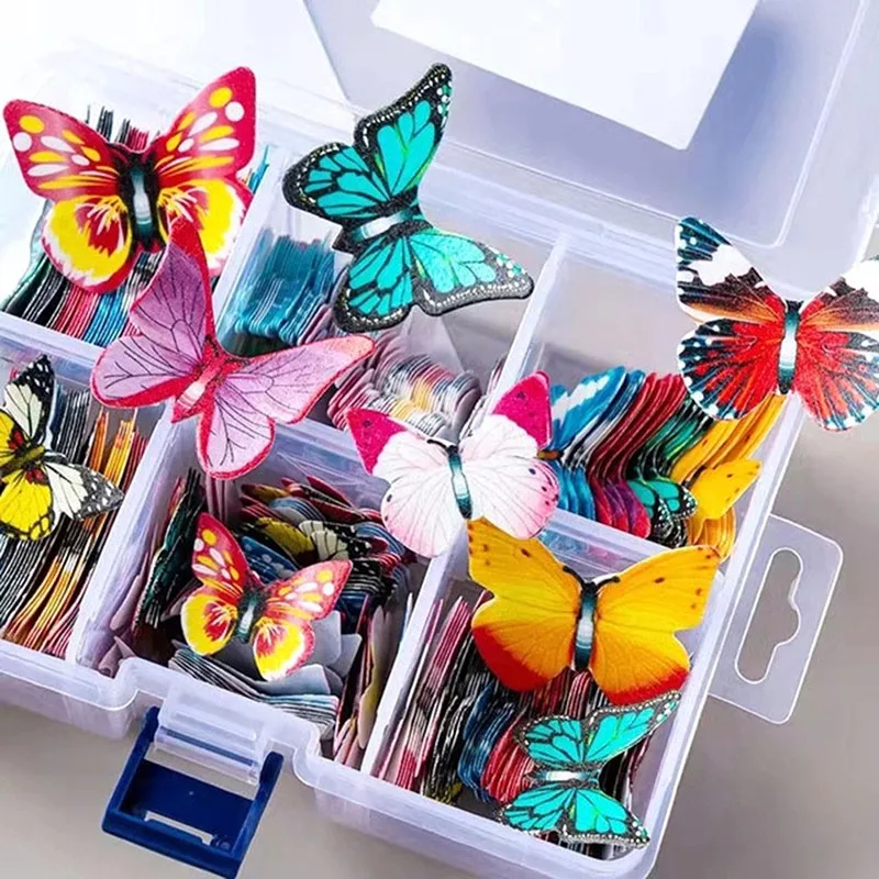 

60 шт./упаковка, съедобные Вафли-бабочки