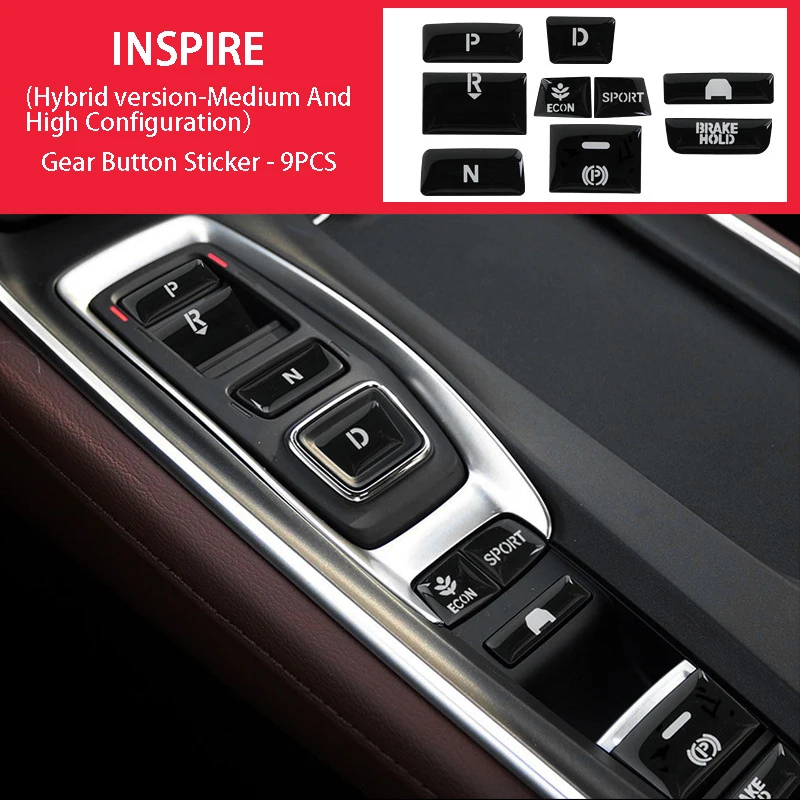 

Аксессуары для украшения интерьера автомобиля, наклейки на кнопки из эпоксидной смолы, защитная отделка кнопки для honda10 поколения Accord INSPIRE