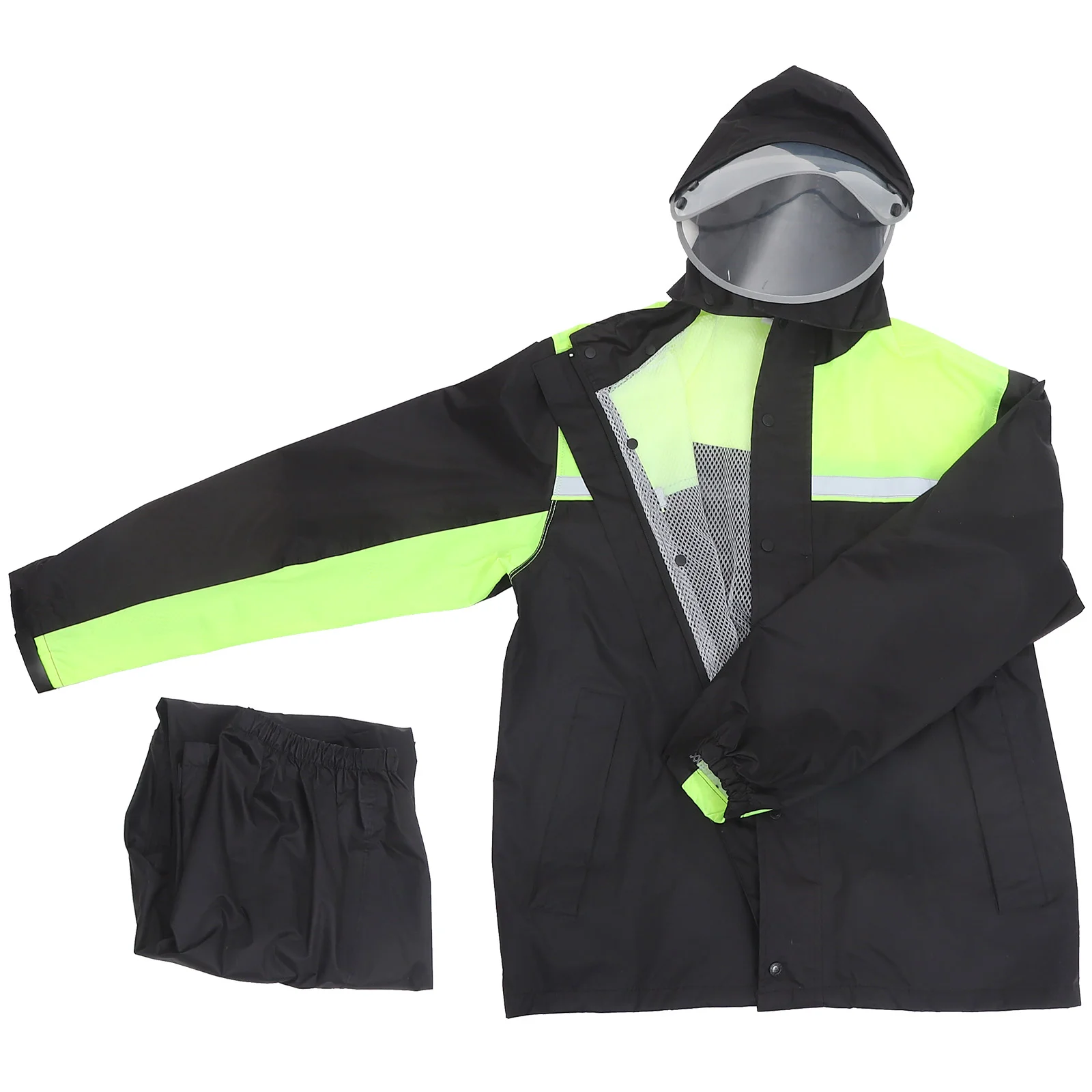 

1 Set Motorcycle Rain Gear Men Rain Jacket Protective Rain Suit Men Rain Pants for Outdoor