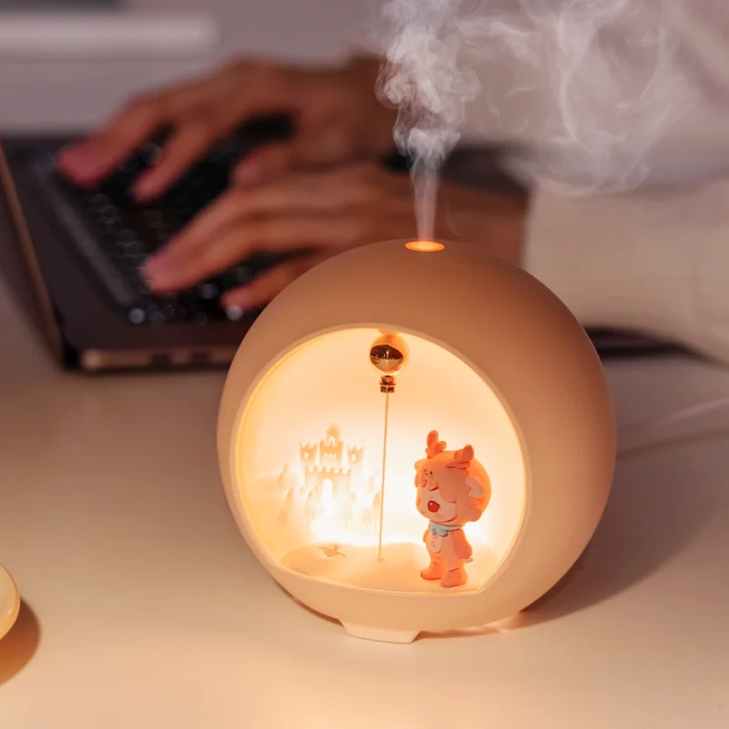 

Diffuser Aromatherapy USB Essential Oil Diffuser Desktop Air Conditioner with With Colorful Atmosphere Light Mini Oil Diffuser