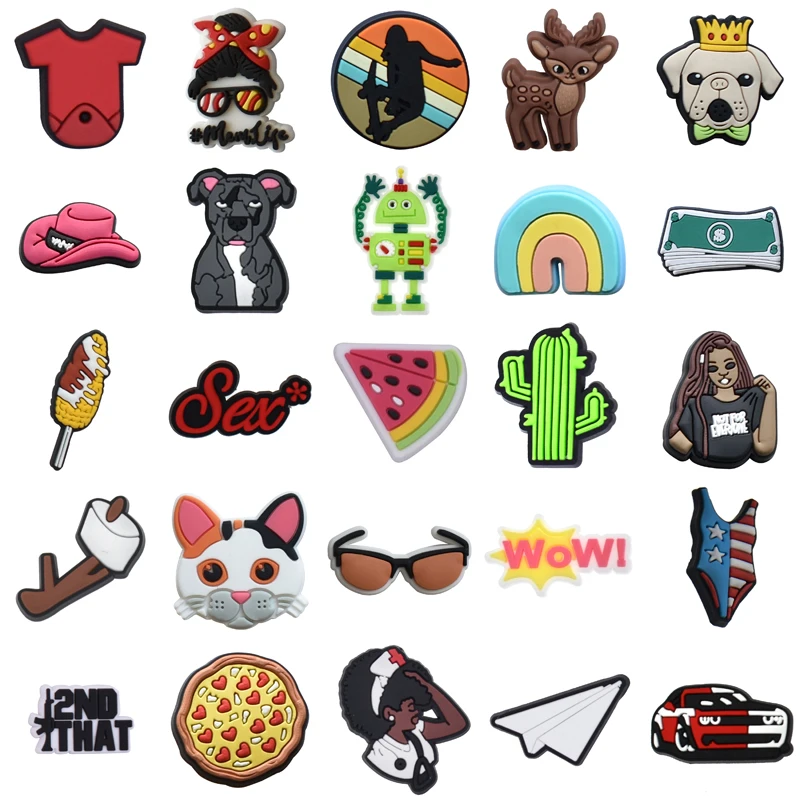 

Men Boy Para Pins Kids Shoes Accessories Girl Gifts Decorations for Crocs Shoe Charms Set Jeans Packs Women Charm Wholesale Bulk