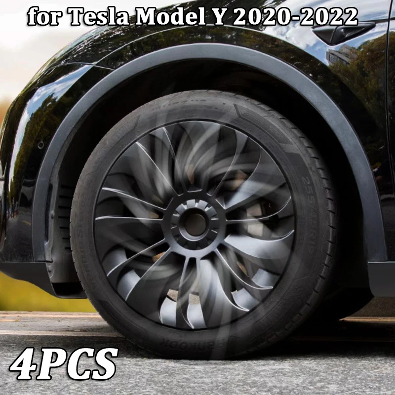 

19 Inch Wheel Cap Automobile Hubcap Full Cover Replacement Wheel Trim Hub Cap Cover Protection for Tesla Model Y 2020-2022