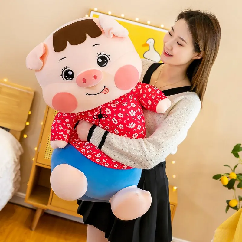 

Красная плюшевая игрушка в китайском стиле, пуховая хлопковая набивная кукла, подарок на день рождения, большая подушка для сна, украшение д...