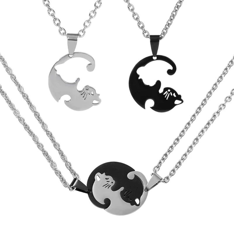 

Matching Couple Necklace Cute Pendant for Lovers Relationship Dress Ups