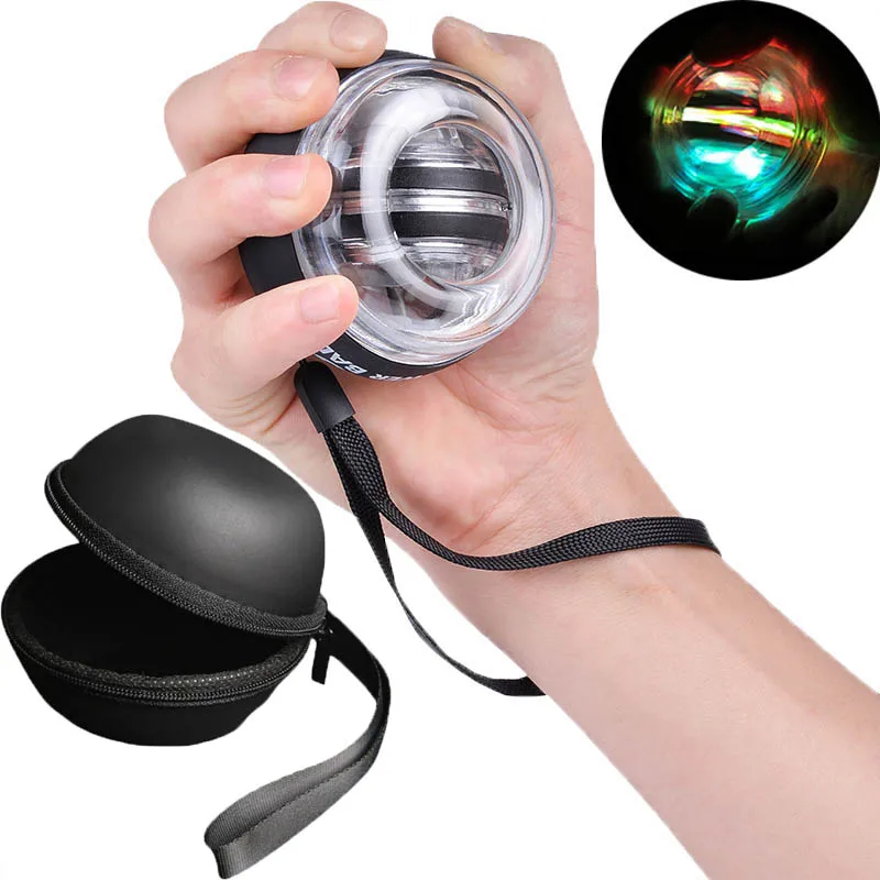 

LED Wrist Power Hand Ball Hand Muscle Force Trainer Gyroscope Gyro Powerball Gyroball Vibrating balls Wrist Exercise Equipment