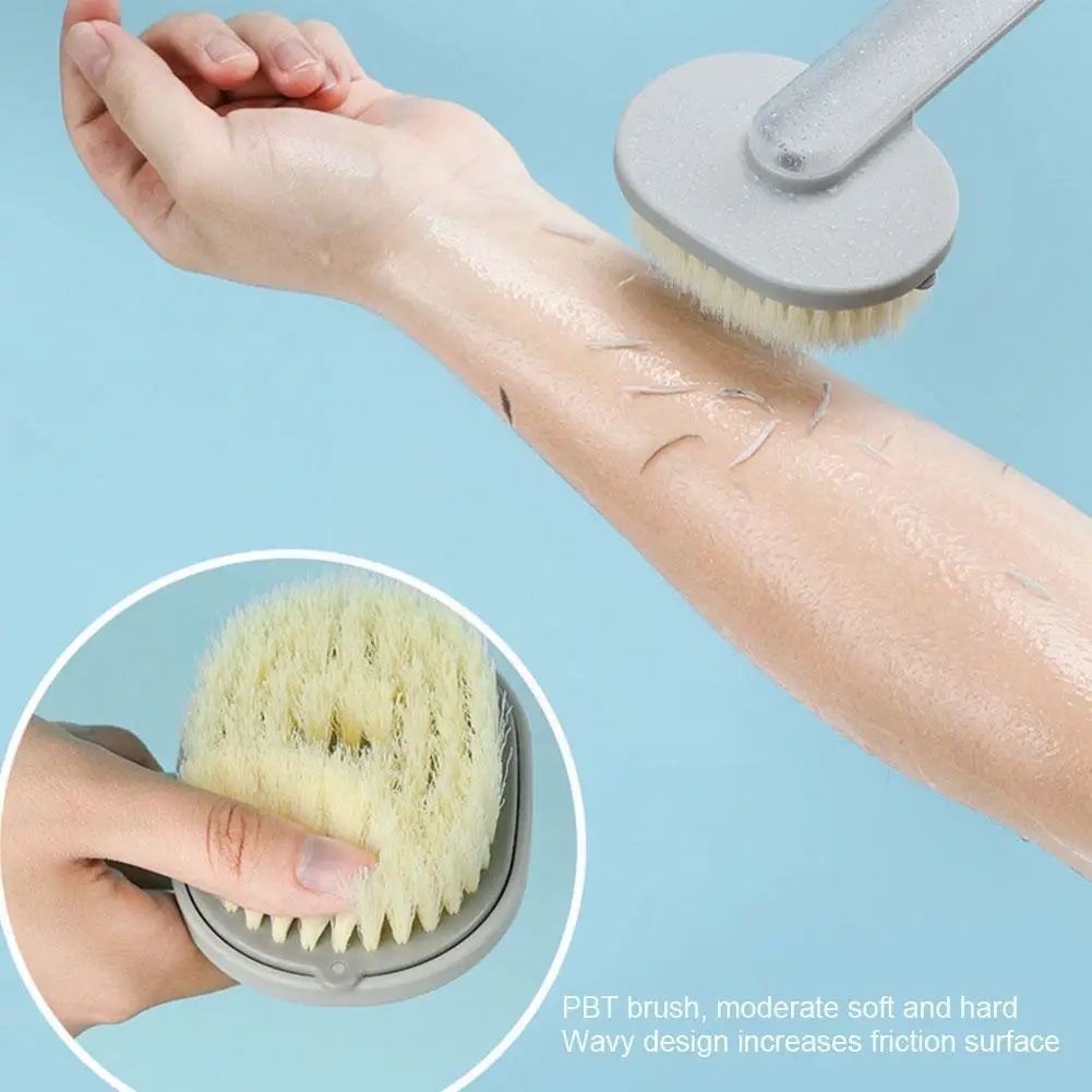 

Long Handle Liquid Bath Brush Bathroom Body Brushes Body Bath Back Scrub Exfoliating Sponge Tools Shower Massager Cleansing P6d2