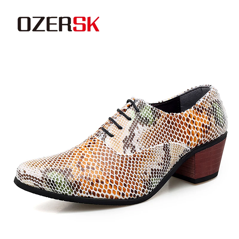 OZERSK новые Брендовые мужские деловые классические кожаные туфли, английская мода, повседневные туфли-оксфорды, увеличивающие классические размеры 38 ~ 44