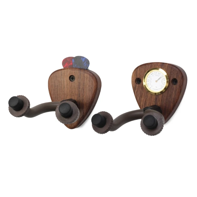 

Guitar Wall Mount Hanger with Hygrometer Hanger Holder Electric Acoustic Folk Classical Bass Ukulele Wall Mount Bracket