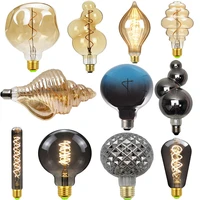 led bulbretro bulb g125 stone big earth bulb 4w smoky gray 220v 250v led filament decoration edison bulb
