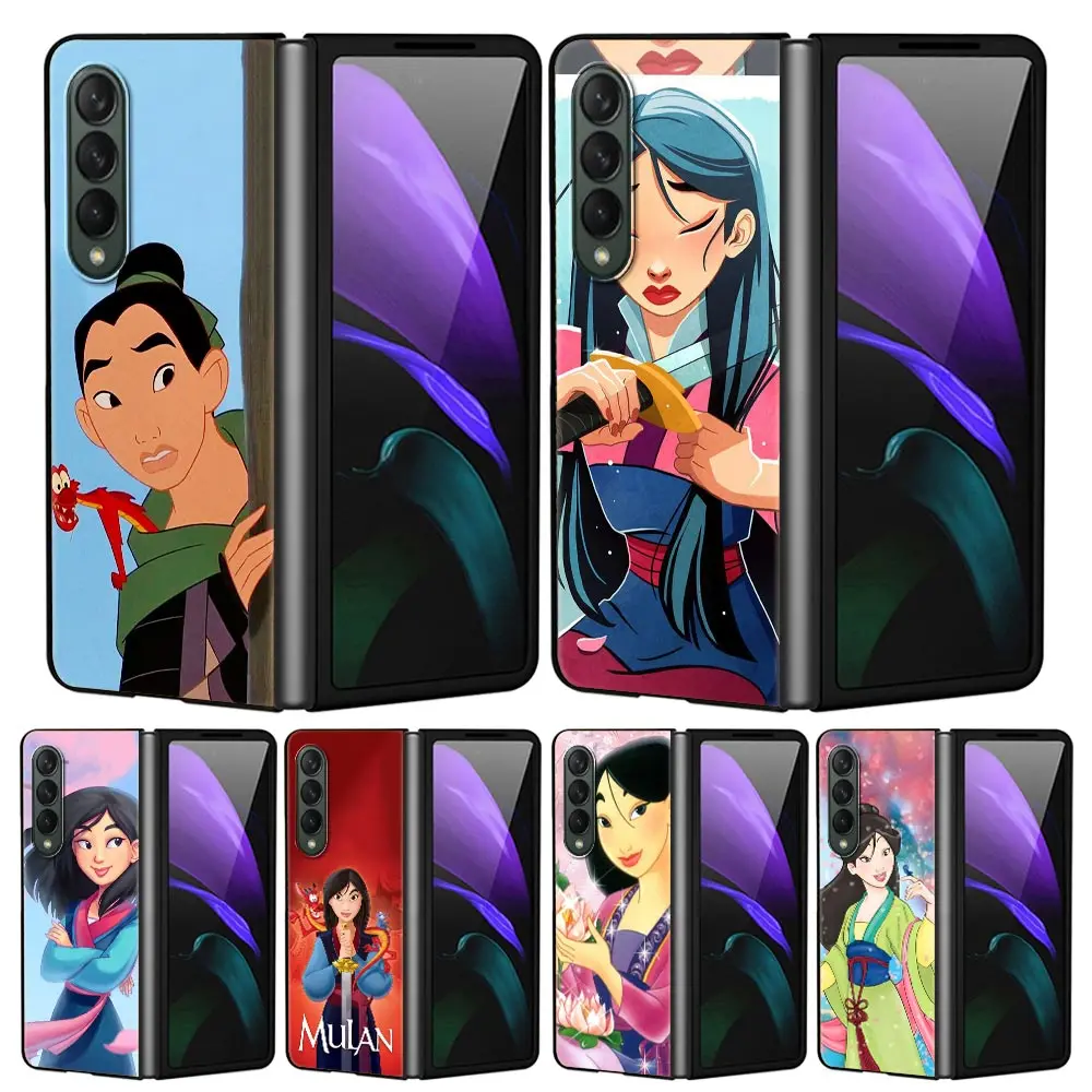 

Ударопрочный черный Жесткий Чехол Hua Mulan из поликарбоната с рисунком для Samsung Galaxy Z Fold3, милый защитный чехол