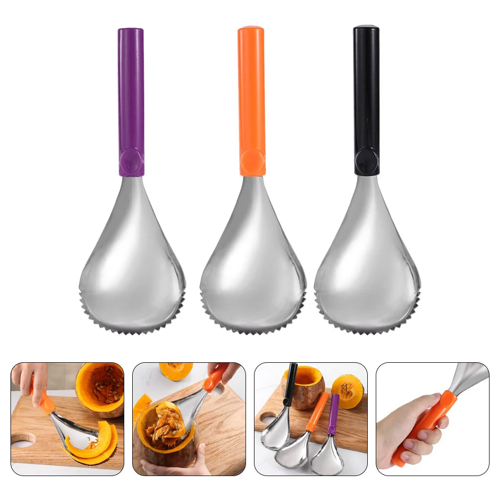 

Pumpkin Pulp Remover Corer Scoop Manual Pumpkin Pulp Separator Fruit Corer Serrated Edge Fruit Scraper Veggie Vegetable