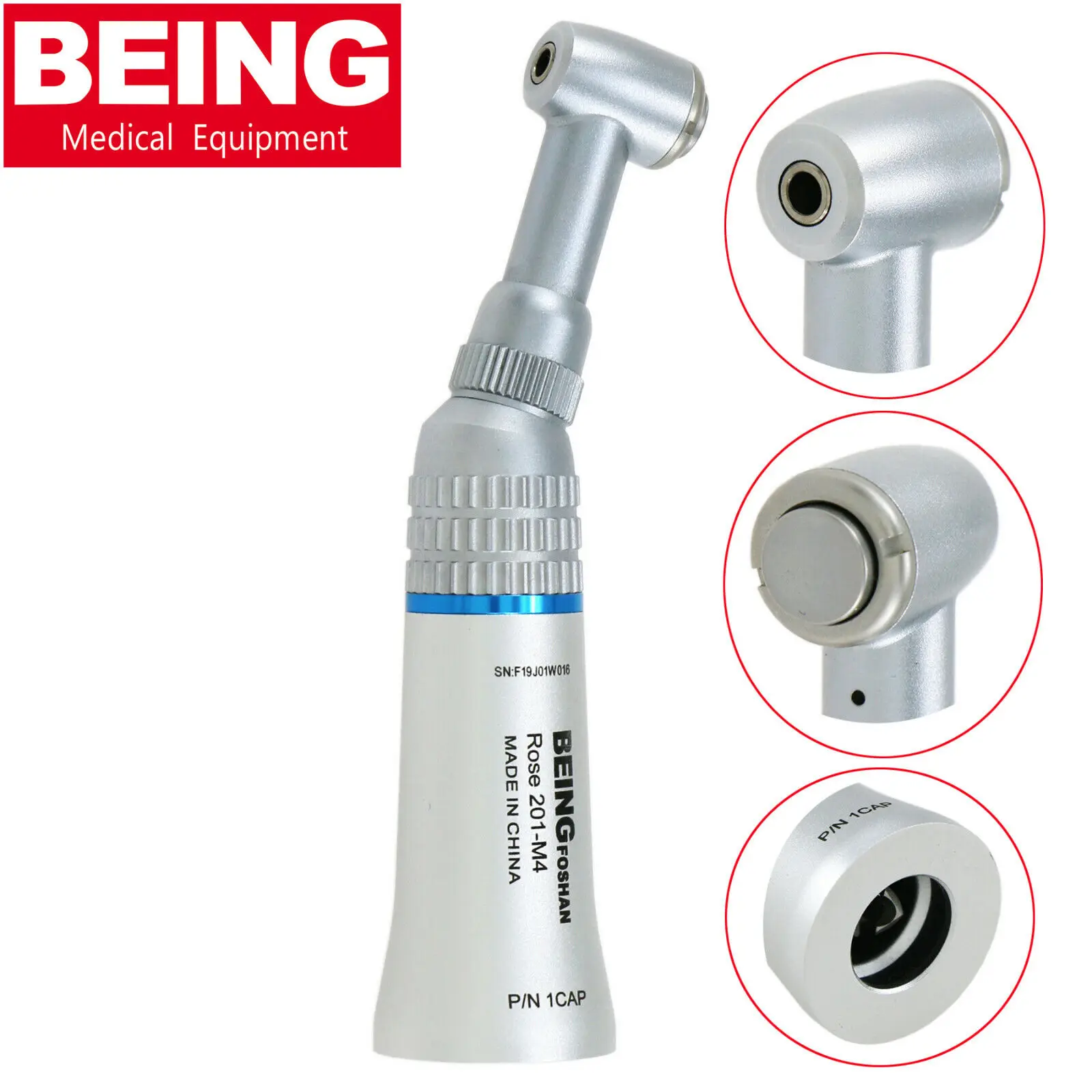 

Being Rose 201CAP Dental E-type Push Button Low Speed Contra Angle Handpiece