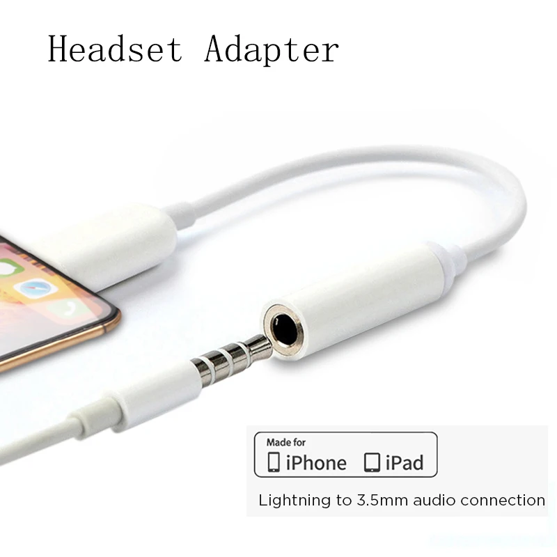 3.5mm Headphone Jack Cable Adapter Bluetooth Headphone For iPhone AUX Adapter For IOS 13 12 11 Lightning Female To Male Adapters