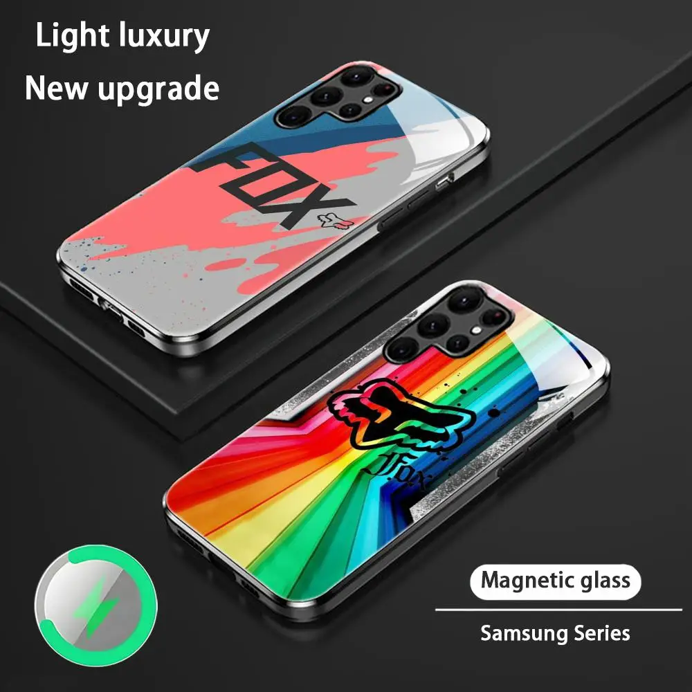 Фото Крутой чехол для телефона R-Racing для Samsung S26 S25 S24 S23 S22 S21 S20 Plus F-FoXES-S Ultra Glass Magnetic Case №1