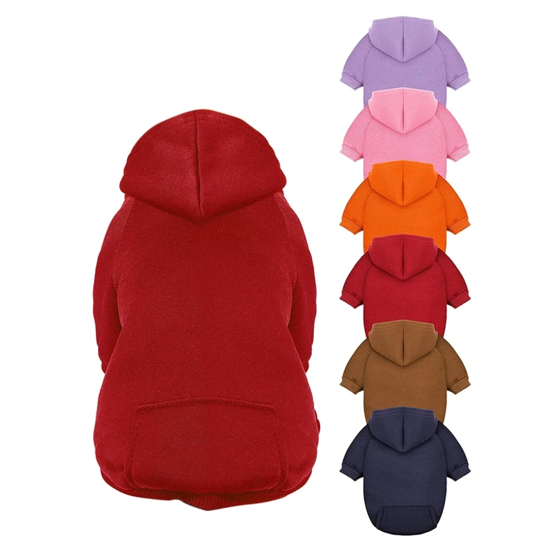 

6 Pieces Dog Hoodie Dog Clothes Sweaters With Hat, Pet Winter Clothes Warm Hoodies Coat Sweater For Small Dogs Cat