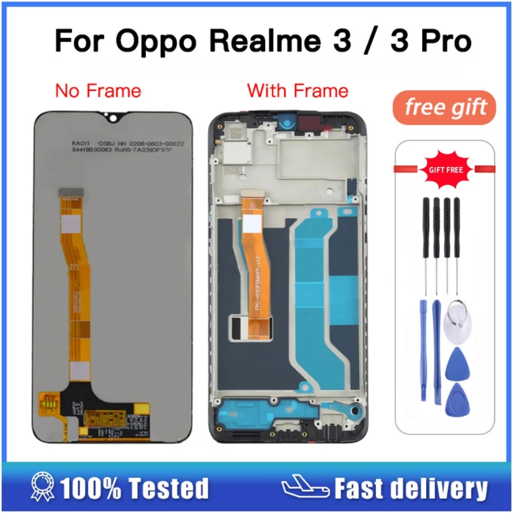 ЖК-дисплей 6,3 дюйма для Oppo Realme 3 Pro, дисплей с рамкой для Realme 3Pro RMX1851