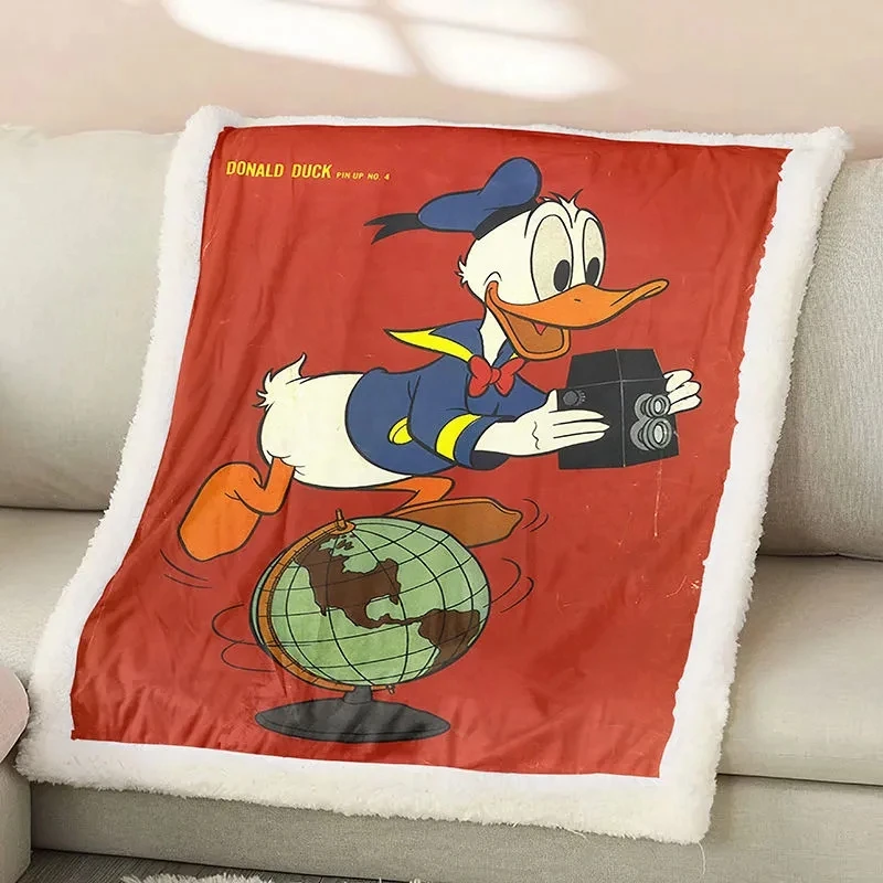 

Зимнее шерстяное одеяло Disney «Дональд Дак», толстый теплый зимний пододеяльник для взрослых, одеяло для путешествий и офиса, покрывало для д...