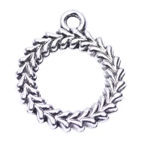 20pcslot personality silver color grass ring charms alloy pendant for necklace earrings bracelet jewelry making diy accessories