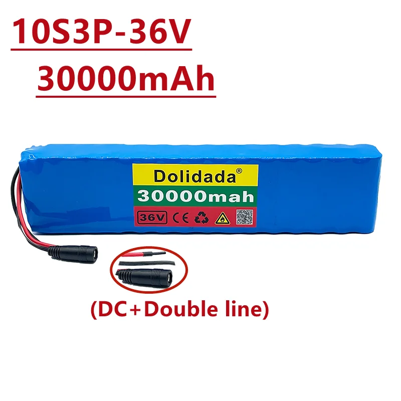 

36V 30ah 600W 10s3p lithium ion battery pack 20A BMS is suitable for xiaomijia m365 Pro eBike bicycle scooter t plug + charger