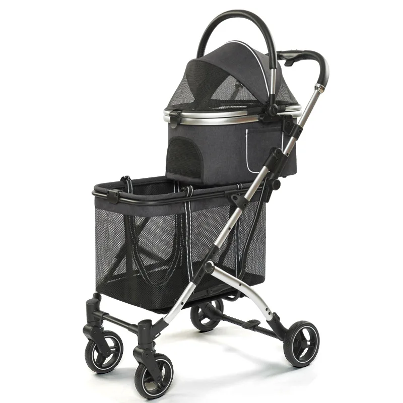 Новая двухслойная коляска для домашних животных большая несколько колясок кошек