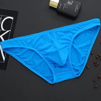 men underwear 10 colors ice silk briefs sexy mens low waist u convex pouch underwear silky quick drying thin panties underpants