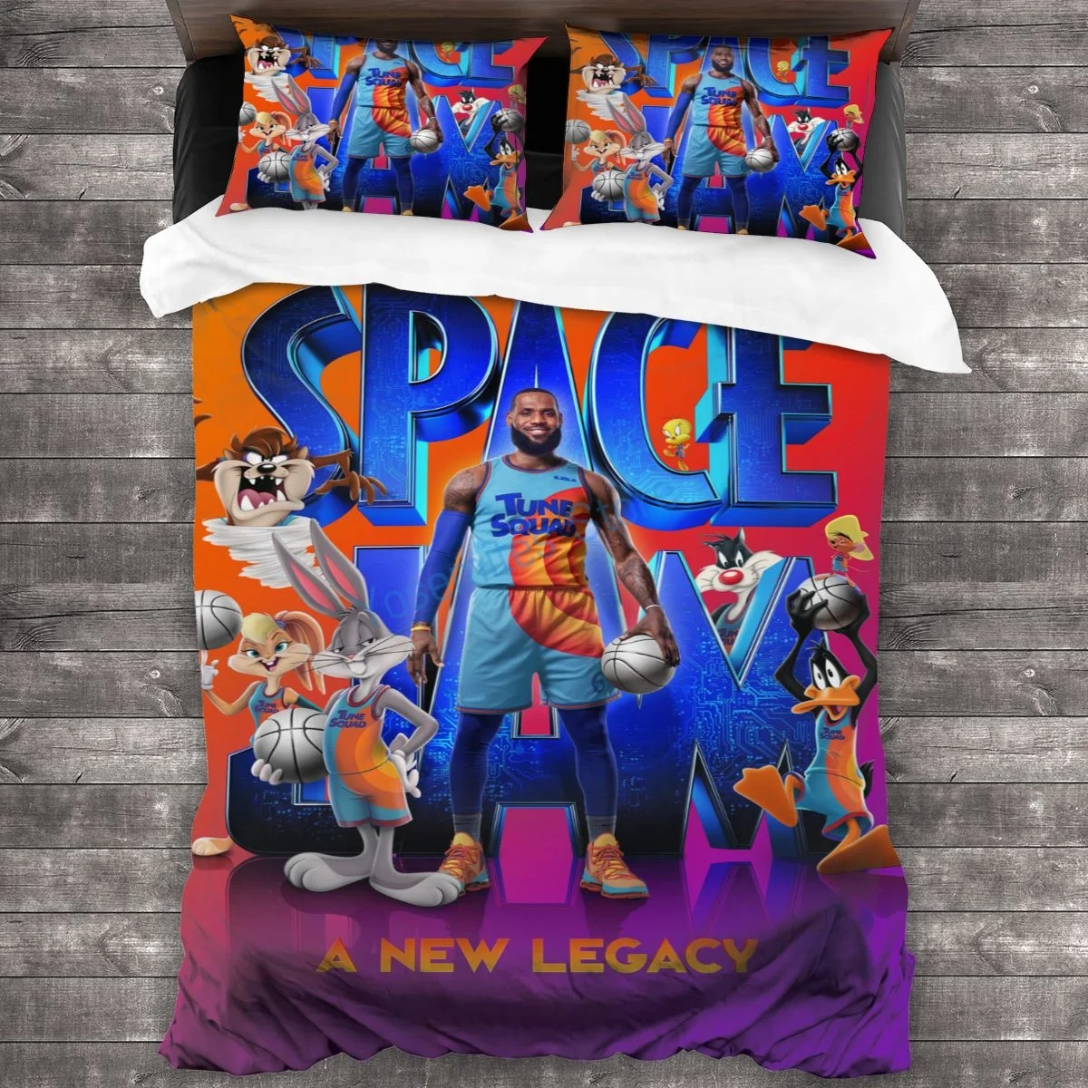 

Space Jam Duvet, Bedding Set, Bed Three-Piece Set, Animation/Animal/Singer All Available Home Household Bedding Quilt