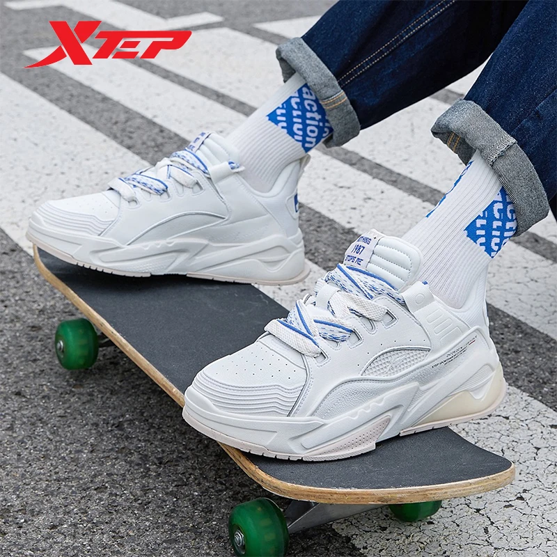 

Xtep Shock Absorption Men's Skateboarding Shoes Wear-Resistant Casual Shoes Leisure Lace Up Sneakers 878419310010
