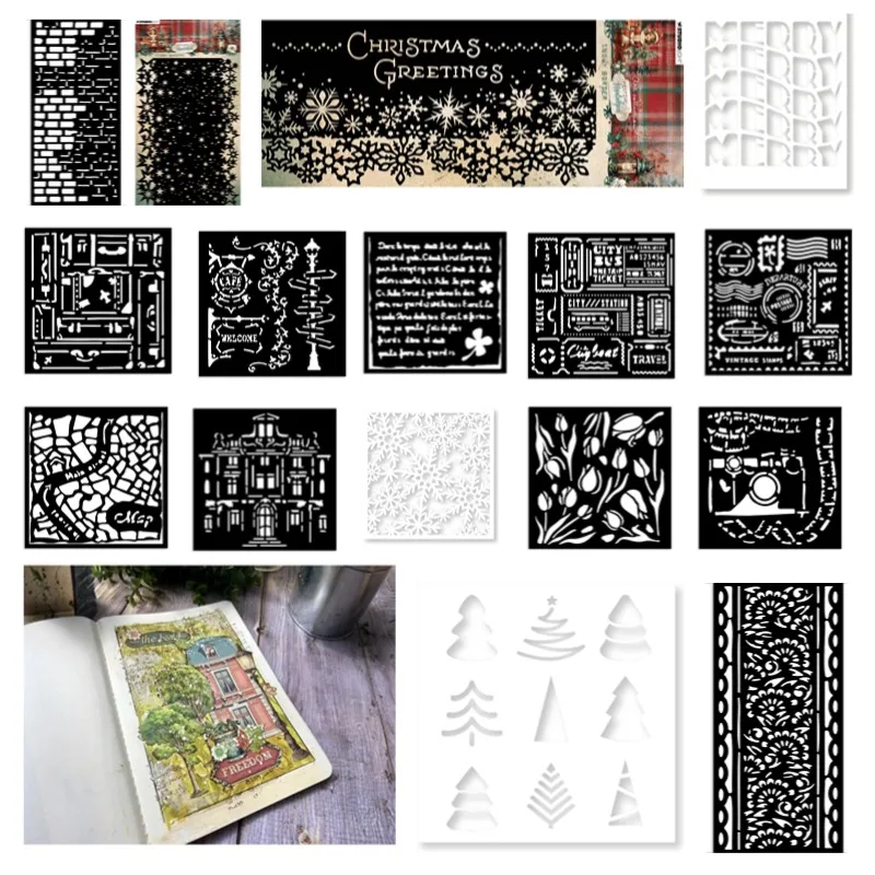 Билеты кирпичи чемоданы для фотографий трафарет писем металлические штампы