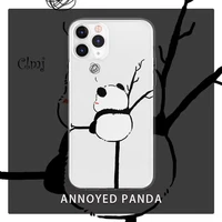 clmj cute panda cartoon animal phone case for 12 mini 13 11 xs xr 7 8 plus for samsung galaxy s21 plus s22 f52 silicone cover