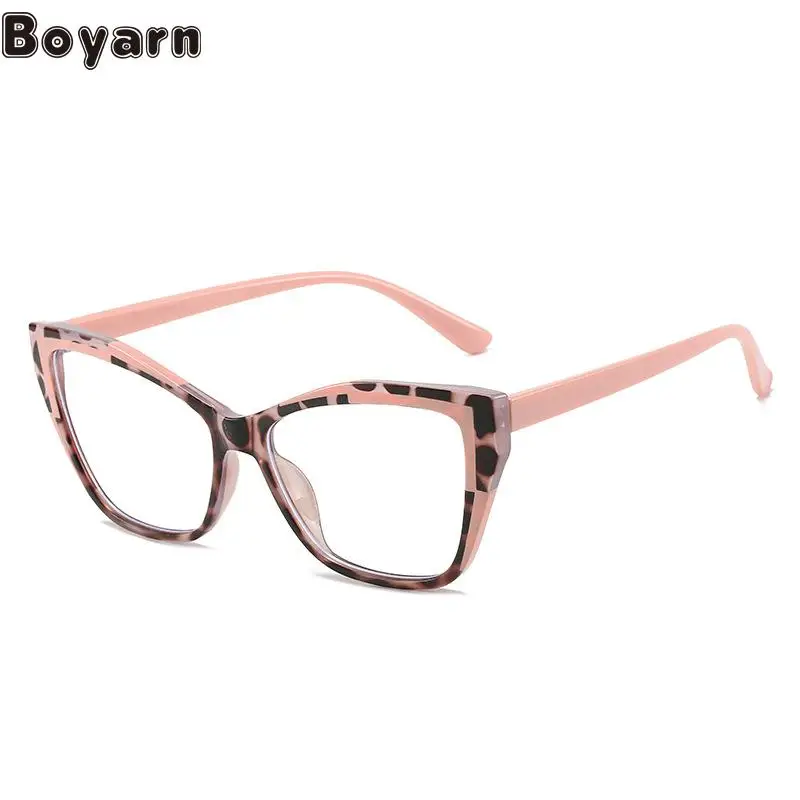 

Foreign Trade Cross Border Cat's Eye Glasses Frame Anti-blue 2023 New Tr90 Flat Lens Ins Net Red Fashion Simple Plain Glasses