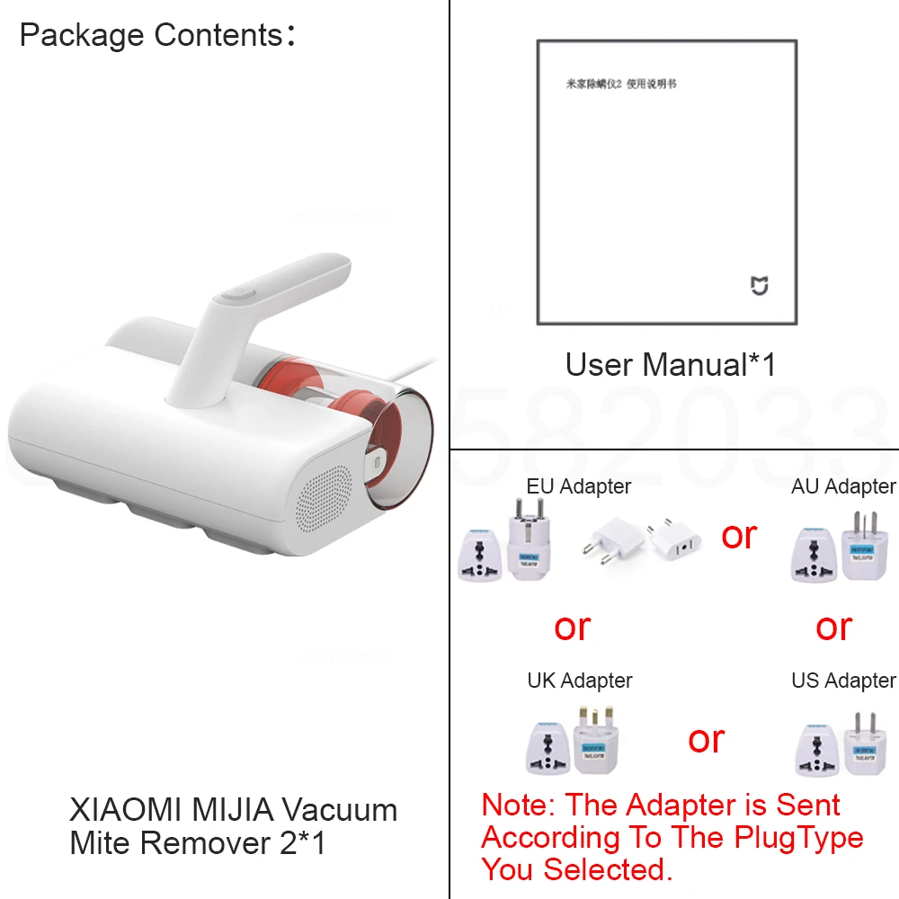 

Вертикальный/ручной пылесос Xiaomi Mijia Mite Remover 2, 350 Вт, проводной, сухая уборка, пылесборник