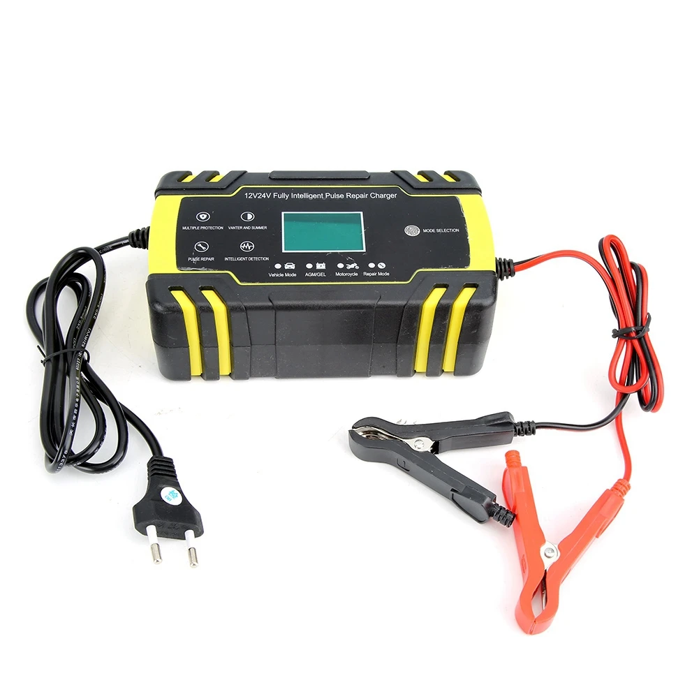 

Repair Pulse Battery Charger with LCD Display Motorcycle Car Protection 100-240V car