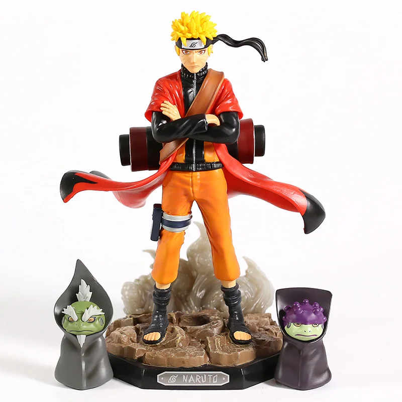 

Naruto Shippuden Uzumaki Naruto with Shima Fukasaku Sennin PVC Figure Model Statue Collection Toy