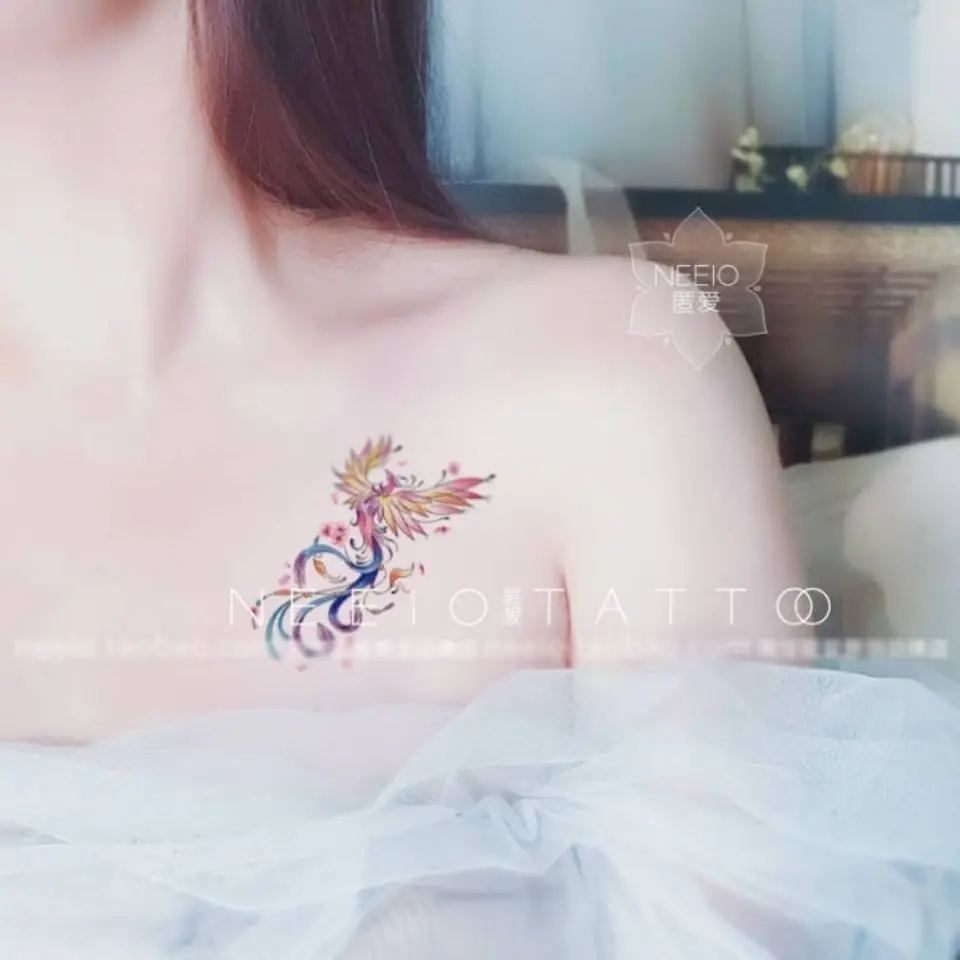 

Красочные пикантные тату-наклейки Феникс, оптовая продажа, искусственные татуировки для женщин, тату для женщин, милый тату, художественная временная татуировка hotwoman, фестиваль