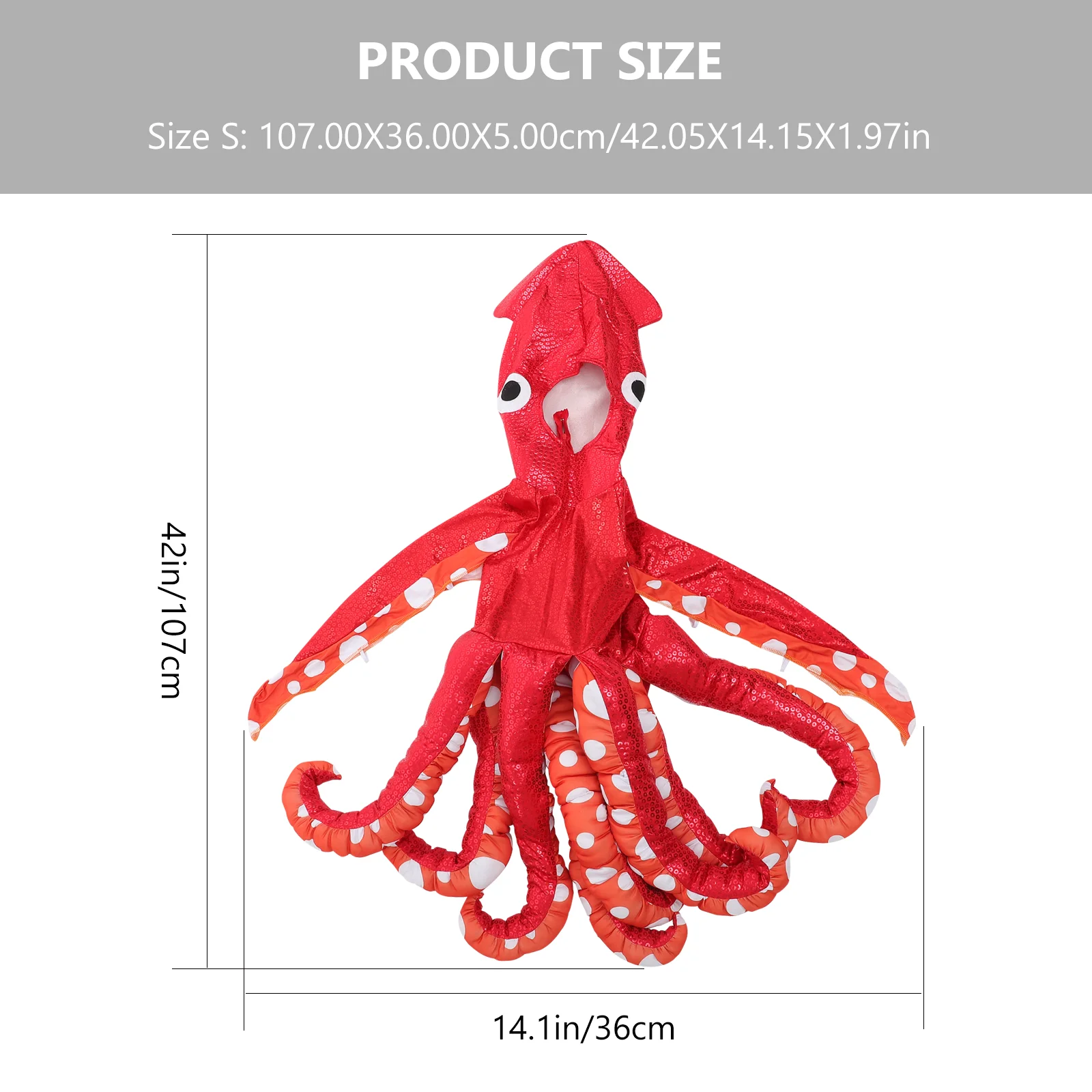 

Squid One-Piece Halloween Costumes Kids Party Performance Ocean Stage Polyester Child Role Play