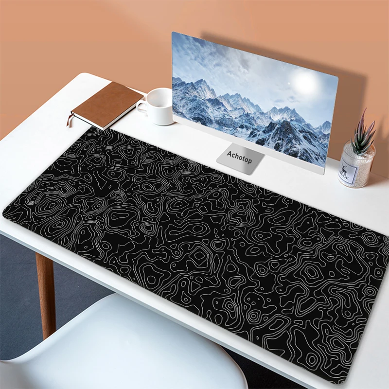 

Black And White Keyboard Desk Mat Aesthetic Mousepad Large Art Mouse Pad Gamer Carpet XXL Mausepad Company 900x400mm 1000x500mm